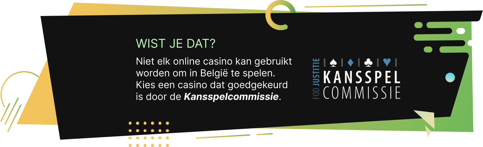 Kansspelcommissie   Online Casinos Vergunningen in België om legaal te spelen